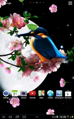 Sakura and Bird Live Wallpaper android App screenshot 0