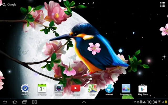 Sakura and Bird Live Wallpaper android App screenshot 2